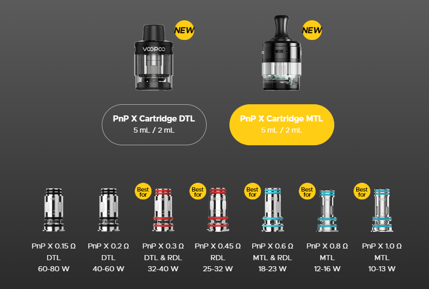 Voopoo Drag X3 80W Box Mod Kit with PnP X Cartridge DTL Pod 5ml