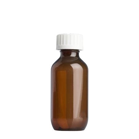 100mL Amber Bottle w Child Resistant Cap - Lion Labs Wholesale