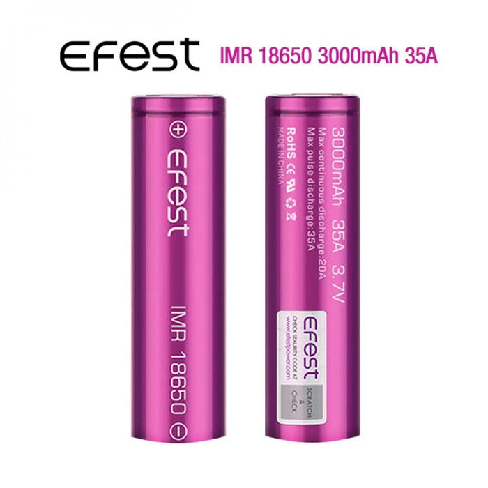 Efest - INR 18650 3000mAh 35A Battery (2pcs/pk) - Lion Labs Wholesale