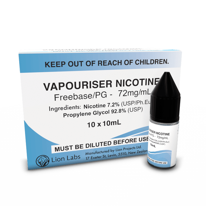 NicShot Vapouriser Nicotine WS (10 x 10mL) - Lion Labs Wholesale
