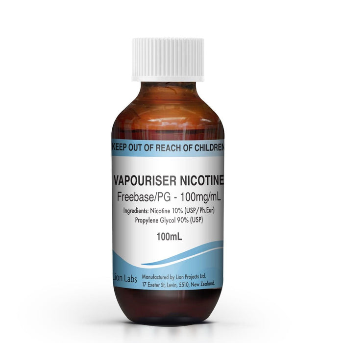 Vapouriser Nicotine - Freebase 100mg/mL WS - Lion Labs Wholesale